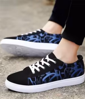 Blue White And Red Color Paint Casual Sneakers Canvas Shoes For Men Lightweight Breathable And Comfortable Shoes For Walking M17 - Stylish and Comfortable Sneakers