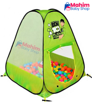 Foldable Kids Indoor/outdoor Pop Up Ben ten Tent House Toy with 100 Colored Plastic Balls