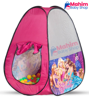 Foldable Kids Indoor/outdoor Pop Up Play Barbie Tent Toy with 100 Colored Plastic Balls